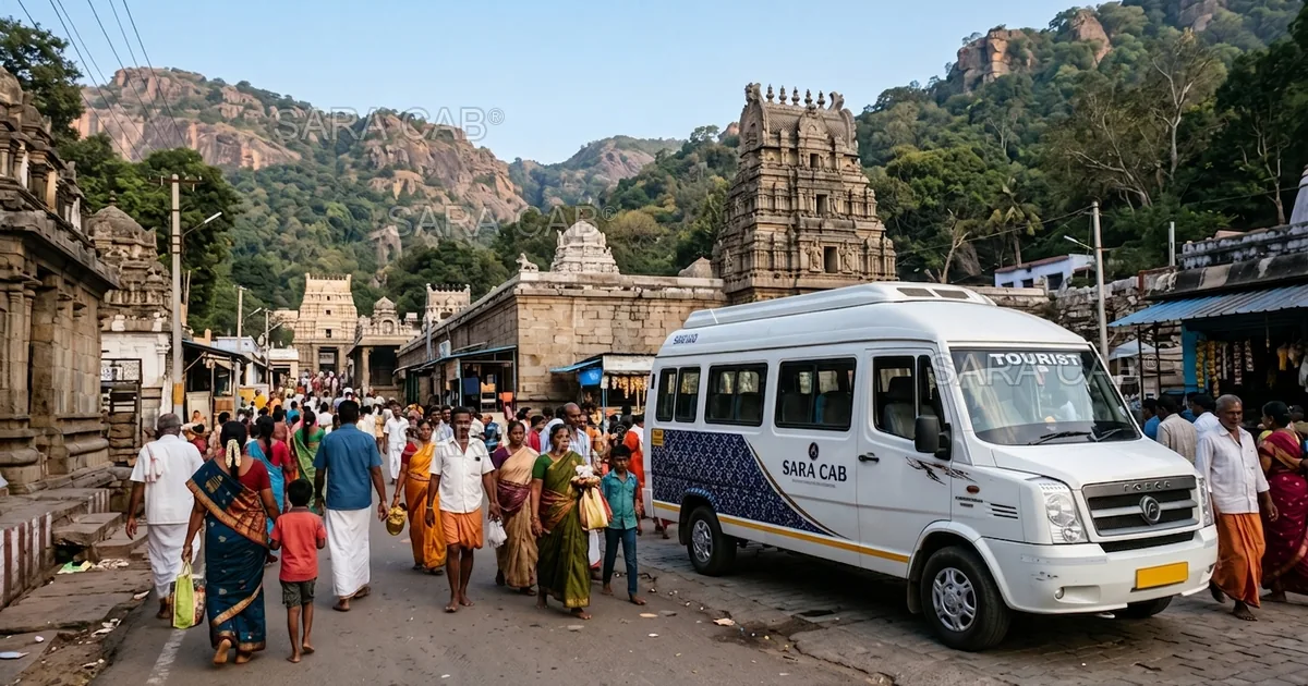 Chennai to Ahobilam Tempo Traveller and Force Urbania rental - Sara Cab