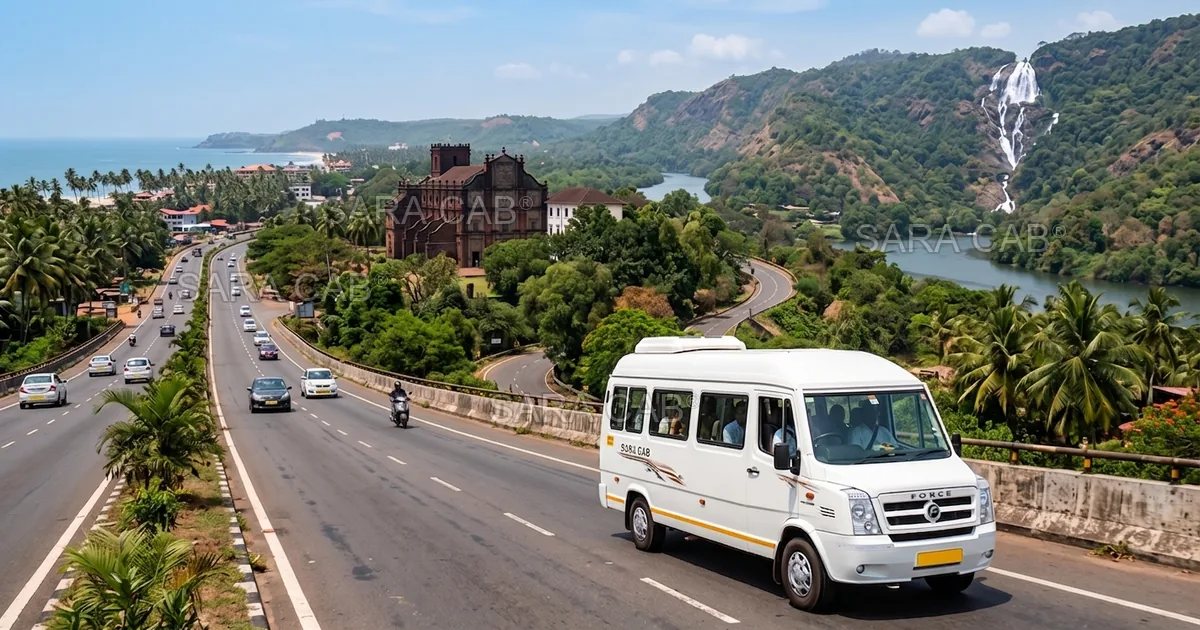 Chennai to Goa Tempo Traveller and Force Urbania rental - Sara Cab