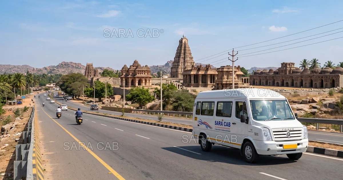 Chennai to Hampi Tempo Traveller and Force Urbania rental - Sara Cab