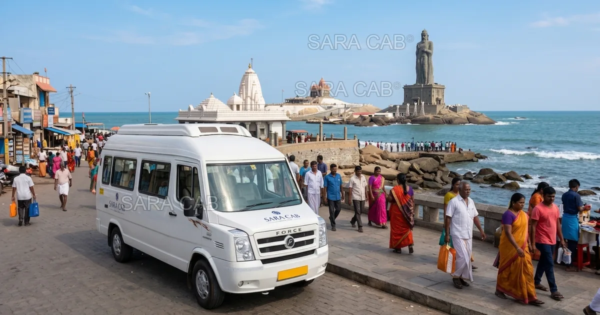 Chennai to Kanyakumari Tempo Traveller and Force Urbania rental - Sara Cab