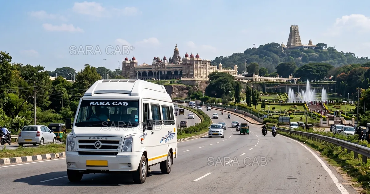 Chennai to Mysore Tempo Traveller and Force Urbania rental - Sara Cab