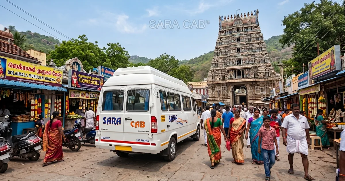 Chennai to Pazhamudhircholai Tempo Traveller and Force Urbania rental - Sara Cab