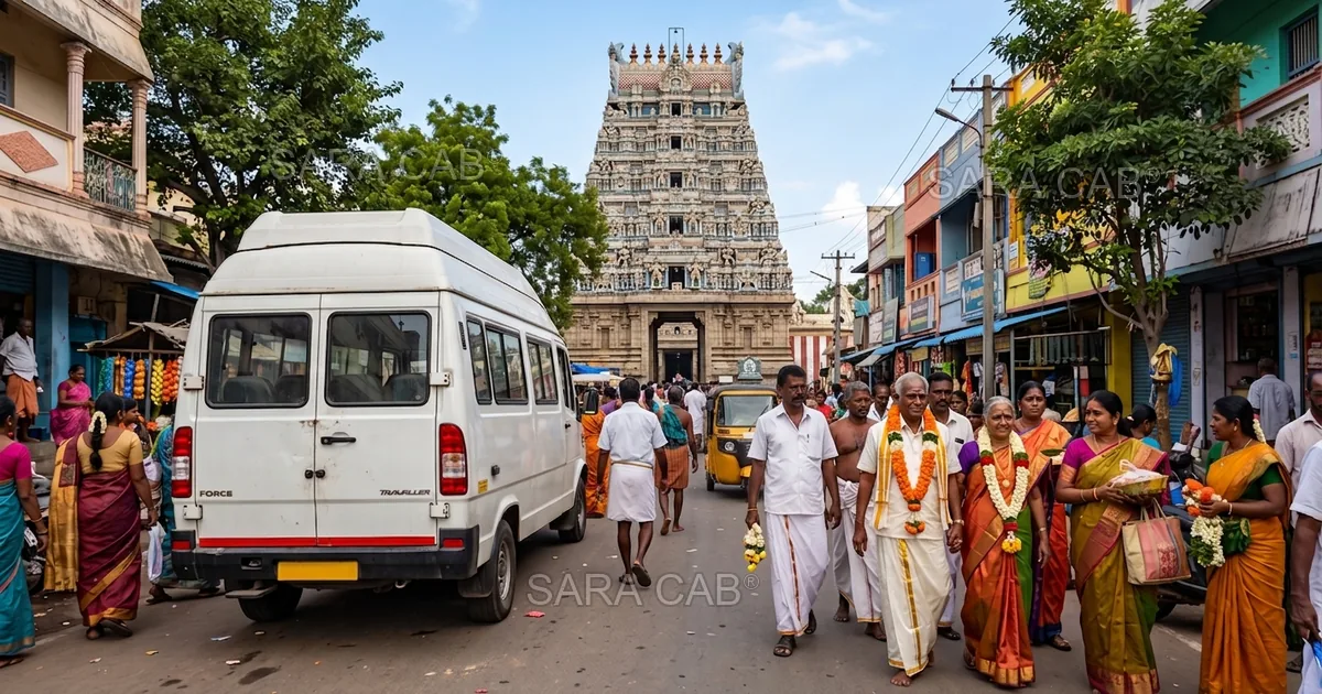 Chennai to Thirukadaiyur Tempo Traveller and Force Urbania rental - Sara Cab
