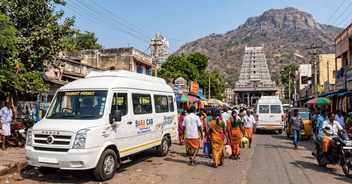 Chennai to Tiruvannamalai Tempo Traveller and Force Urbania rental - Sara Cab