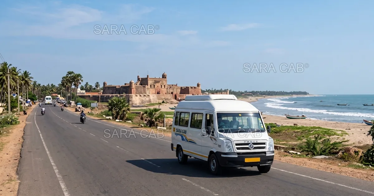Chennai to Tranquebar Tempo Traveller and Force Urbania rental - Sara Cab
