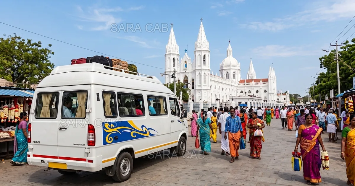 Chennai to Velankanni Tempo Traveller and Force Urbania rental - Sara Cab